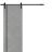 Sliding Barn Door with Hardware | Planum 0016 Natural Veneer and Aluminum Strips | 6.6FT Rail Hangers Sturdy Set | Modern Solid Panel Interior Doors Concrete