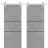 Sliding Double Barn Doors with Hardware | Planum 0014 Matte Grey and Aluminum Strips | Silver 13FT Rail Hangers Sturdy Set | Modern Solid Panel Interior Hall Bedroom Bathroom Door Concrete