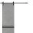 Sliding Barn Door with Hardware | Planum 0012 Natural Veneer and Aluminum Strips | 6.6FT Rail Hangers Sturdy Set | Modern Solid Panel Interior Doors Concrete