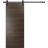 Sliding Barn Door with Hardware | Planum 0010 Primed | 6.6FT Rail Hangers Sturdy Set | Modern Solid Panel Interior Doors Chocolate Ash