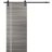 Sturdy Barn Door with Hardware | Planum 0310 Ginger Ash and Aluminum Strips | 6.6FT Rail Hangers Heavy Set | Modern Solid Panel Interior Doors Ginger Ash