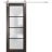 Sturdy Barn Door | Planum 2132 Matte Black with Frosted Glass and Aluminum Strips | 6.6FT Silver Rail Hangers Heavy Hardware Set | Modern Solid Panel Interior Doors Chocolate Ash