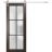 Sturdy Barn Door | Planum 2122 Chocolate Ash with Frosted Glass and Aluminum Strips | 6.6FT Silver Rail Hangers Heavy Hardware Set | Modern Solid Panel Interior Doors Chocolate Ash