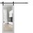 Sturdy Barn Door | Lucia 2166 Matte Black with Clear Glass | 6.6FT Black Rail Hangers Heavy Hardware Set | Modern Solid Panel Interior Doors White