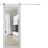 Sturdy Barn Door | Lucia 2166 Matte Black with Clear Glass | 6.6FT Silver Rail Hangers Heavy Hardware Set | Modern Solid Panel Interior Doors White