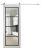 Sturdy Barn Door | Lucia 2466 Matte Black with Clear Glass and Aluminum Strips | 6.6FT Silver Rail Hangers Heavy Hardware Set | Modern Solid Panel Interior Doors White