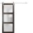 Sturdy Barn Door | Lucia 2552 Oak with Frosted Glass | 6.6FT Rail Hangers Heavy Hardware Set | Solid Panel Interior Doors Chocolate Ash