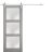 Sturdy Barn Door | Lucia 2552 Oak with Frosted Glass | 6.6FT Rail Hangers Heavy Hardware Set | Solid Panel Interior Doors Ginger Ash
