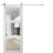 Sturdy Barn Door with Hardware | Lucia 2555 Matte Black with Clear Glass | 6.6FT Rail Hangers Heavy Set | Solid Panel Interior Doors White