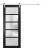 Sturdy Barn Door | Quadro 4002 Black Matte with Frosted Glass | 6.6FT Rail Hangers Heavy Hardware Set | Solid Panel Interior Doors Black Matte