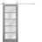Sturdy Barn Door | Quadro 4002 Black Matte with Frosted Glass | 6.6FT Rail Hangers Heavy Hardware Set | Solid Panel Interior Doors Ginger Ash