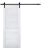 Sturdy Barn Door | Veregio 7411 Oliva | 6.6FT Rail Hangers Heavy Hardware Set | Solid Panel Interior Doors White