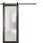 Sturdy Barn Door Frosted Tempered Glass | Planum 2102 Chocolate Ash with Frosted Glass | 6.6FT Black Rail Hangers Heavy Hardware Set | Modern Solid Panel Interior Doors Chocolate Ash