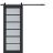 Sturdy Barn Door | Veregio 7602 Matte Grey with Frosted Glass | 6.6FT Rail Hangers Heavy Hardware Set | Solid Panel Interior Doors Antracite