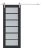 Sturdy Barn Door | Veregio 7602 Antracite with Frosted Glass | 6.6FT Silver Rail Hangers Heavy Hardware Set | Solid Panel Interior Doors Antracite