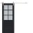 Sturdy Barn Door | Veregio 7339 Oliva with Frosted Glass | 6.6FT Silver Rail Hangers Heavy Hardware Set | Solid Panel Interior Doors Antracite