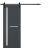 Sturdy Barn Door | Veregio 7288 Matte Grey with Frosted Glass | 6.6FT Rail Hangers Heavy Hardware Set | Solid Panel Interior Doors Antracite