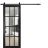 Sturdy Barn Door | Felicia 3355 Matte Black with Clear Glass | 6.6FT Rail Hangers Heavy Hardware Set | Solid Panel Interior Doors Black Matte