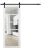 Sturdy Barn Door | Quadro 4522 Matte Black with Clear Glass | 6.6FT Rail Hangers Heavy Hardware Set | Solid Panel Interior Doors White
