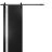 Sturdy Barn Door | Planum 0040 Grey Oak with Black Glass | 6.6FT Rail Hangers Heavy Hardware Set | Solid Panel Interior Doors Black Matte