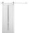 Sliding Barn Door with 6.6ft Hardware | Quadro 4112 White Silk with Frosted Glass | Rail Hangers Sturdy Silver Set | Lite Wooden Solid Panel Interior Doors White