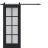 Sturdy Barn Door | Veregio 7412 Matte Grey with Frosted Glass | 6.6FT Rail Hangers Heavy Hardware Set | Solid Panel Interior Doors Antracite