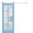 Sturdy Barn Door | Veregio 7412 Antracite with Frosted Glass | 6.6FT Silver Rail Hangers Heavy Hardware Set | Solid Panel Interior Doors Aquamarine