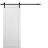 Sliding Barn Door Hardware | Quadro 4111 Matte Black | 6.6FT Rail Hangers Sturdy Set | Lite Wooden Solid Panel Interior Doors White