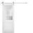 Sturdy Barn Door | Veregio 7339 Oliva with Frosted Glass | 6.6FT Silver Rail Hangers Heavy Hardware Set | Solid Panel Interior Doors White