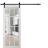 Sturdy Barn Door | Felicia 3355 Matte Black with Clear Glass | 6.6FT Rail Hangers Heavy Hardware Set | Solid Panel Interior Doors White