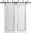 Barn Bypass Doors with 6.6ft Hardware | Planum 0888 Painted White with Frosted Glass | Sturdy Heavy Duty Rails Kit Steel Set | Double Sliding Door-36" x 80" (2* 18x80) Painted White