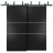 Sliding Closet Barn Bypass Doors with Hardware | Planum 0110 Matte Black and Aluminum Strips | Sturdy 6.6ft Rails Hardware Set | Modern Wood Solid Bedroom Wardrobe Doors Black Matte