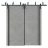 Barn Bypass Doors with 6.6ft Hardware | Planum 0011 Walnut and Aluminum Strips | Sturdy Heavy Duty Rails Kit Steel Set | Double Sliding Door Concrete