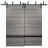 Barn Bypass Doors with 6.6ft Hardware | Planum 0012 Concrete and Aluminum Strips | Sturdy Heavy Duty Rails Kit Steel Set | Double Sliding Door Ginger Ash