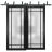 Sliding Closet Barn Bypass Doors with Hardware | Planum 2112 Matte Black with Frosted Glass and Aluminum Strips | Sturdy 6.6ft Rails Hardware Set | Modern Wood Solid Bedroom Wardrobe Doors Black Matte
