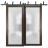 Sliding Closet Barn Bypass Doors with Hardware | Planum 2102 White Silk with Frosted Glass | Sturdy 6.6ft Rails Hardware Set | Modern Wood Solid Bedroom Wardrobe Doors  Chocolate Ash