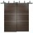 Sliding Closet Barn Bypass Doors with Hardware | Planum 0110 Matte Black and Aluminum Strips | Sturdy 6.6ft Rails Hardware Set | Modern Wood Solid Bedroom Wardrobe Doors Chocolate Ash
