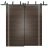 Sliding Closet Barn Bypass Doors | Planum 0310 Ginger Ash and Aluminum Strips | Sturdy Top Mount 6.6ft Rails Hardware Set | Wood Solid Bedroom Wardrobe Doors Chocolate Ash