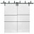 Barn Bypass Doors with 6.6ft Hardware | Planum 0014 Matte Grey and Aluminum Strips | Sturdy Heavy Duty Rails Kit Steel Set | Double Sliding Door White