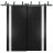 Sliding Closet Barn Bypass Doors | Planum 0040 Matte Black with White Glass | Sturdy 6.6ft Rails Hardware Set | Wood Solid Bedroom Wardrobe Doors  Black Matte