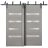 Sliding Closet Barn Bypass Doors | Quadro 4113 Ginger Ash with Frosted Glass | Sturdy 6.6ft Rails Hardware Set | Wood Solid Bedroom Wardrobe Doors  Ginger Ash