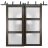 Sliding Closet Barn Bypass Doors | Lucia 2552 Oak with Frosted Glass | Sturdy 6.6ft Rails Hardware Set | Wood Solid Bedroom Wardrobe Doors  Chocolate Ash