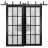 Sliding Closet 12 Lites Barn Bypass Doors | Felicia 3312 | Sturdy 6.6ft Rails Hardware Set | Wood Solid Bedroom Wardrobe Doors -36" x 80" (2* 18x80) Black Matte