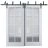 Sliding Closet Barn Bypass Doors | Veregio 7412 Aquamarine with Frosted Glass | Sturdy 6.6ft Rails Hardware Set | Wood Solid Bedroom Wardrobe Doors  White