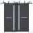Sliding Closet Barn Bypass Doors | Veregio 7288 Matte Grey with Frosted Glass | Sturdy 6.6ft Rails Hardware Set | Wood Solid Bedroom Wardrobe Doors  Antracite