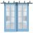 Sliding Closet Barn Bypass Doors | Veregio 7412 Aquamarine with Frosted Glass | Sturdy 6.6ft Rails Hardware Set | Wood Solid Bedroom Wardrobe Doors  Aquamarine
