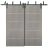 Barn Bypass Doors with 6.6ft Hardware | Planum 0020 Grey Oak | Sturdy Heavy Duty Rails Kit Steel Set | Double Sliding Door Grey Oak