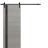 Sturdy Barn Door | Planum 0040 Grey Oak with Black Glass | 6.6FT Rail Hangers Heavy Hardware Set | Solid Panel Interior Doors Grey Oak