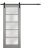 Sturdy Barn Door | Quadro 4002 Cognac Oak with Frosted Glass | 6.6FT Rail Hangers Heavy Hardware Set | Solid Panel Interior Doors Ginger Ash