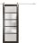 Sturdy Barn Door | Quadro 4002 Black Matte with Frosted Glass | 6.6FT Rail Hangers Heavy Hardware Set | Solid Panel Interior Doors Chocolate Ash